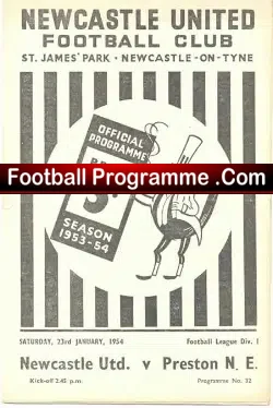 Newcastle United v Preston 1954
