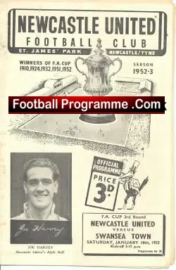 Newcastle United v Swansea Town 1953
