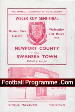 Newport County v Swansea Town 1956