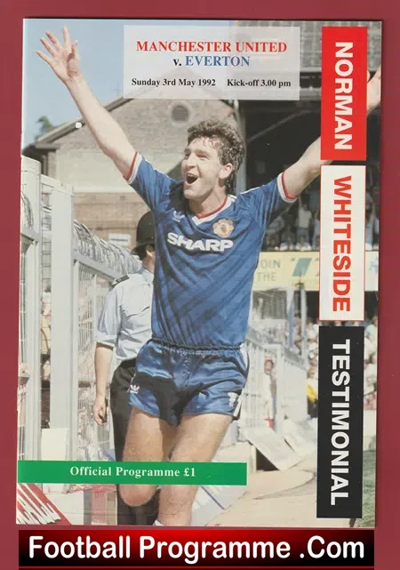 Norman Whiteside Testimonial Benefit Manchester United 1992