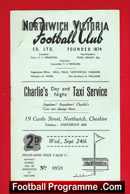 Northwich Victoria v Macclesfield Town 1947