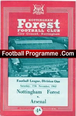 Nottingham Forest  v Arsenal 1962