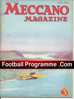Old Meccano Magazine 1920 - football programme