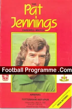 Pat Jennings Testimonial Benefit Game Tottenham 1985