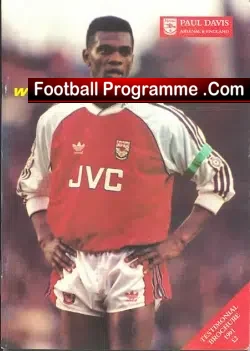 Paul Davis Benefit Match Testimonial Arsenal 1991