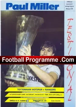 Paul Miller Testimonial Benefit Tottenham Hotspur 1986