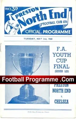 Preston North End v Chelsea 1960 – Youth Cup Final