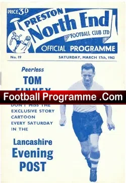 Preston North End v Rotherham United 1962 - football programme