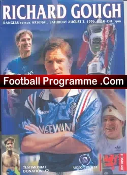 Richard Gough Testimonial Benefit Match Glasgow Rangers 1996