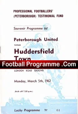 Roy Jacobs Benefit Testimonial Fund Peterborough United 1962