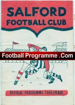 Salford Rugby v St Helens 1955 - rugby programme