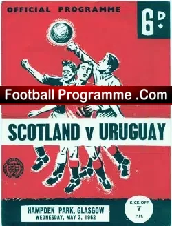 Scotland v Uruguay 1962 - football programme