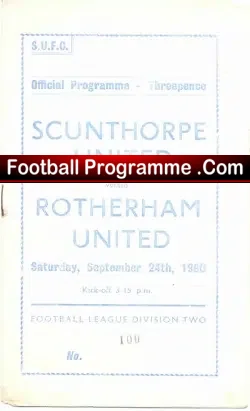 Scunthorpe United v Rotherham United 1960