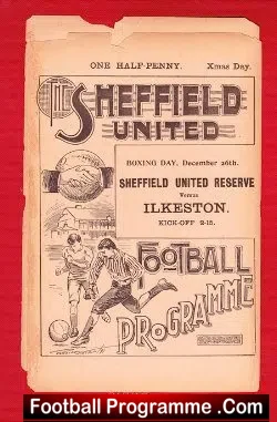 Sheffield United v Ilkeston 1901 – Antique Football Programme