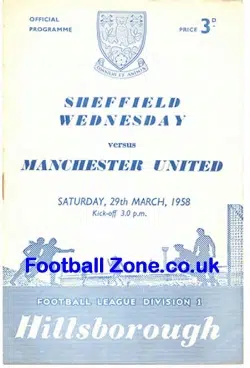 Sheffield Wednesday v Manchester United 1958 – 58