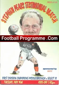 Stephen Pears Testimonial Benefit Match Middlesbrough 1995