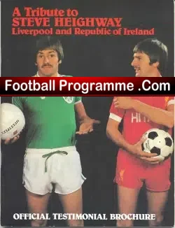 Steve Heighway Benefit Testimonial Liverpool Autographed 1981