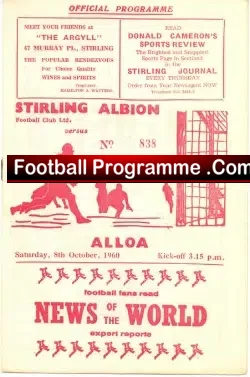Stirling Albion v Alloa Athletic 1960
