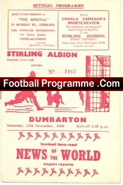 Stirling Albion v Dumbarton 1960
