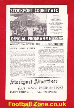 Stockport County v Southport 1946 – 1940s Football Programme