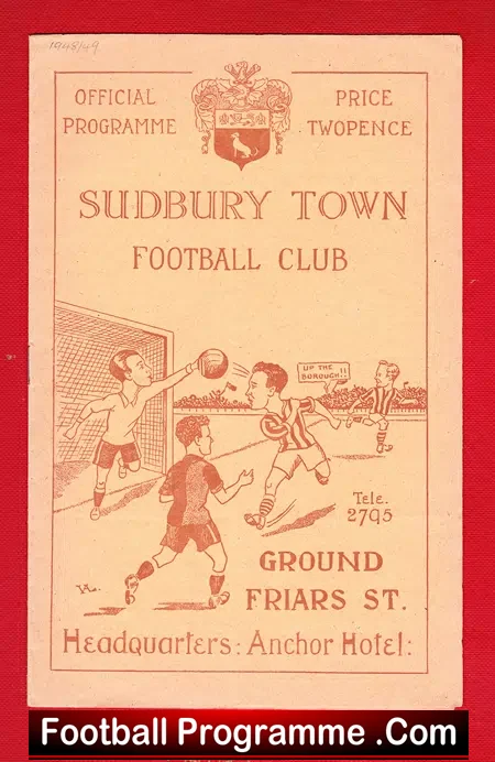 Sudbury Town v Ipswich Elecric 1949