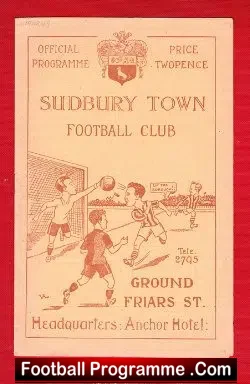Sudbury Town v Ipswich Elecric 1949