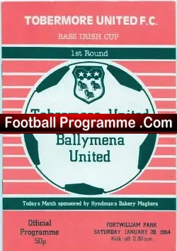 Tobermore United v Ballymena 1984 United George Best