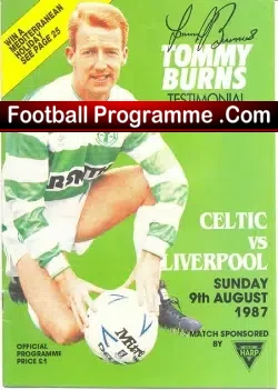 Tommy Burns Testimonial Benefit Match Glasgow Celtic 1987