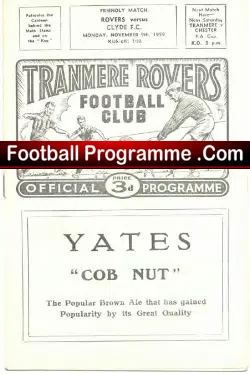 Tranmere Rovers v Clyde 1959 – Friendly 1950s