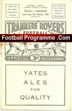 Tranmere Rovers v Gateshead 1957