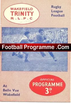 Wakefield Trinity Rugby v Wigan 1957