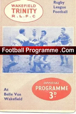 Wakefield Trinity Rugby v Wigan 1958