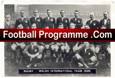 Wales Rugby Photo Card 1936