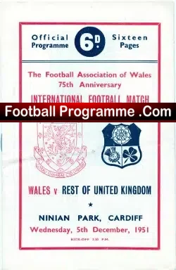 Wales v Rest Of The World 1951 – 75th Anniversary