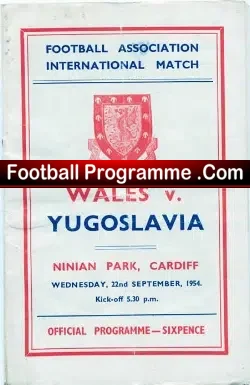 Wales v Yugoslavia 1954