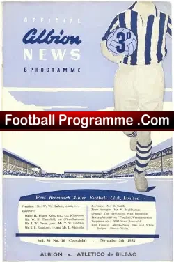 West Bromwich Albion v Atletico De Bilbao 1958