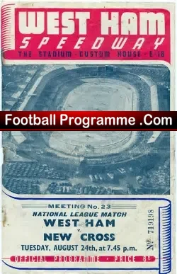 West Ham Speedway v New Cross 1948