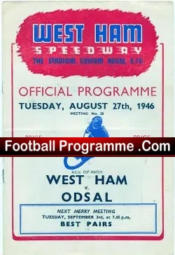 West Ham Speedway v Odsal 1946