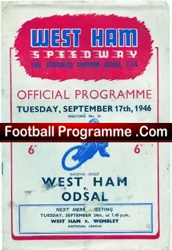 West Ham Speedway v Odsal 1946