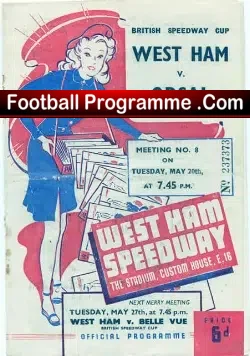 West Ham Speedway v Odsal 1947