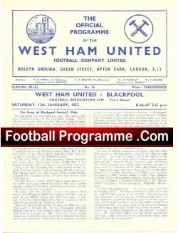 West Ham United v Blackpool 1952