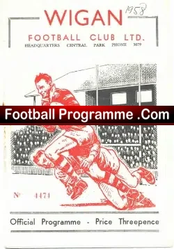 Wigan Rugby v Warrington 1958