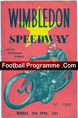 Wimbledon Speedway v London v The Provences 1951
