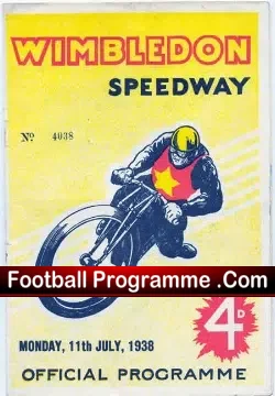 Wimbledon Speedway v New Cross 1938