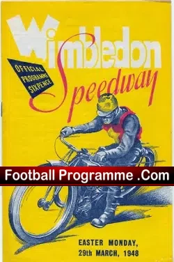 Wimbledon Speedway v New Cross 1948