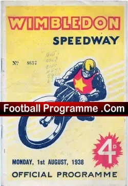 Wimbledon Speedway v Wembley 1938