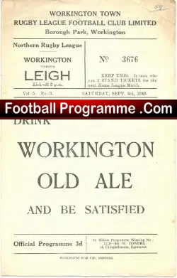 Workington Town Rugby v Leigh 1949