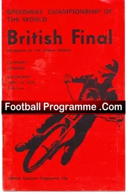 World Speedway Championship British Final 1974