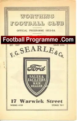 Worthing Town v Lewes 1953