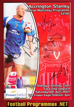 Accrington Stanley v Grimsby Town 2007 – Multi Signed 1st Season